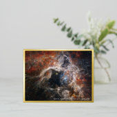 Webb Tarantula Nebulaイメージ、ゴールドフォイルポストカード 箔シーズンポストカード (立ち正面)