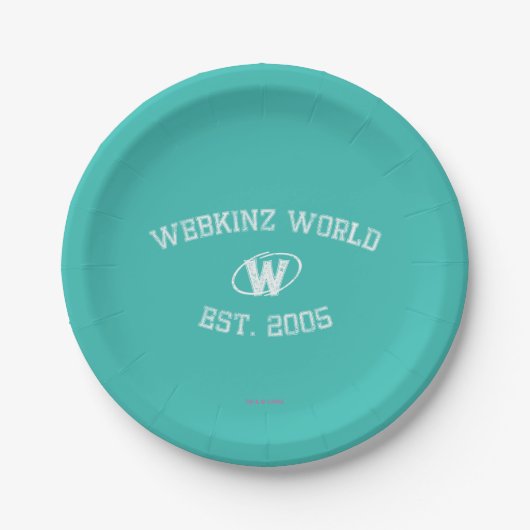 Webkinzの世界米国東部標準時刻。 2005年 ペーパープレート (正面)