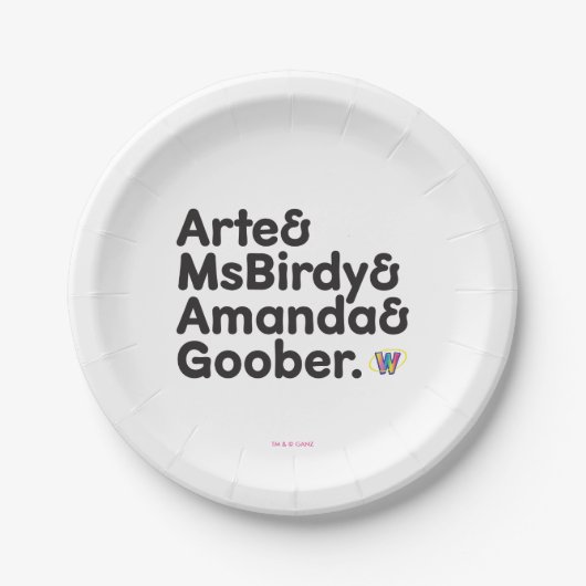 Webkinzの名前のデザイン ペーパープレート (正面)