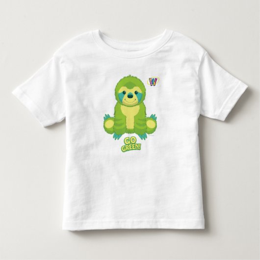 Webkinzの環境にやさしいことをしようパターン トドラーTシャツ (正面)
