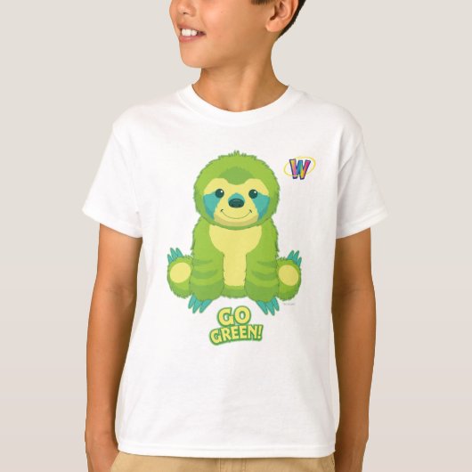 Webkinzの環境にやさしいことをしようパターン Tシャツ (正面)