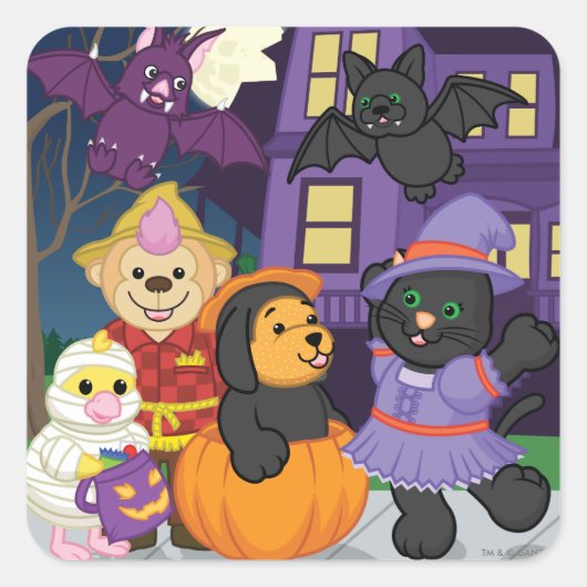 Webkinzハロウィンのトリック・オア・トリート スクエアシール (正面)