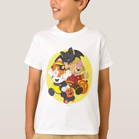 Webkinzハロウィンは月をかわいがります Tシャツ (正面)