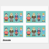 Webkinzピクセルホスト 長方形シール (シート)