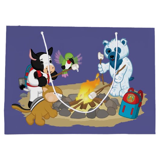 Webkinz |のキャンプファイヤーのマシュマロ ラージペーパーバッグ (裏面)