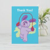 Webkinz |のブドウのソーダ子犬の省略ロープ サンキューカード (スタンド正面)