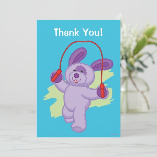 Webkinz |のブドウのソーダ子犬の省略ロープ サンキューカード (スタンド正面)