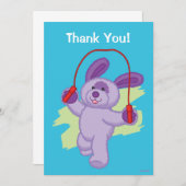 Webkinz |のブドウのソーダ子犬の省略ロープ サンキューカード (正面/裏面)
