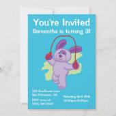 Webkinz |のブドウのソーダ子犬の省略ロープ 招待状 (正面)