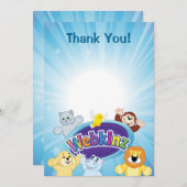 Webkinz: 入って来、遊んで下さい サンキューカード (正面/裏面)