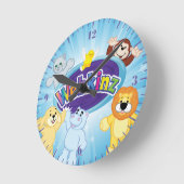 Webkinz: 入って来、遊んで下さい ラウンド壁時計 (傾斜)