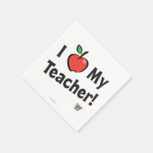 Webkinz：私は私の先生が大好き！ スタンダードカクテルナプキン (角)