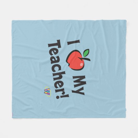 Webkinz: 私は私の先生を愛します! フリースブランケット (正面(横))