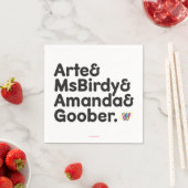 Webkinz Namesデザイン スタンダードカクテルナプキン (インサイチュ)