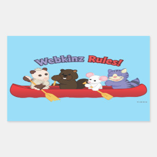 Webkinz   Webkinzの規則のカヌー旅行2 長方形シール