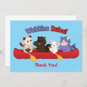 Webkinz | Webkinzの規則のカヌー旅行 サンキューカード (正面/裏面)