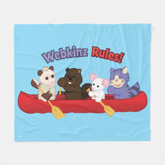 Webkinz | Webkinzの規則のカヌー旅行 フリースブランケット (正面(横))