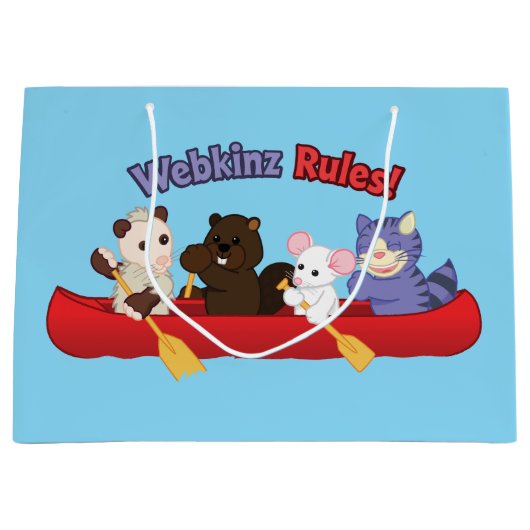 Webkinz | Webkinzの規則のカヌー旅行 ラージペーパーバッグ (正面)