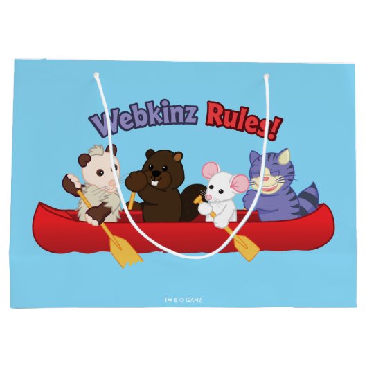 Webkinz | Webkinzの規則のカヌー旅行 ラージペーパーバッグ (裏面)