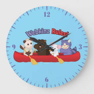 Webkinz Webkinzの規則のカヌー旅行 ラージ壁時計