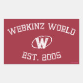 Webkinz World Est2005 長方形シール (正面)