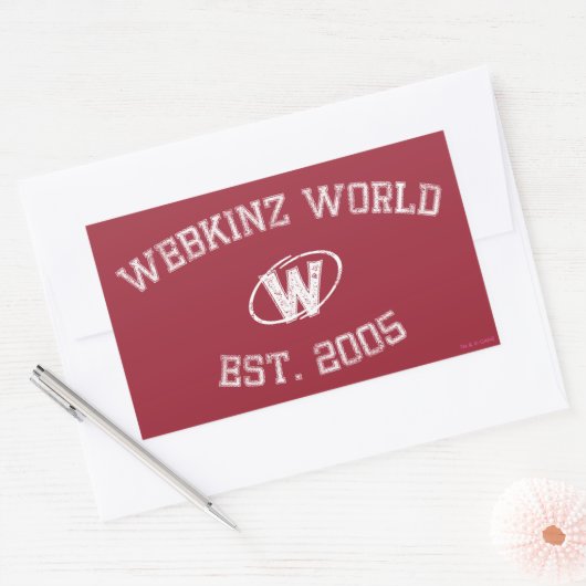 Webkinz World Est2005 長方形シール (封筒)