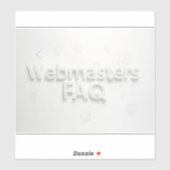 Webmasters FAQ シール (シート)