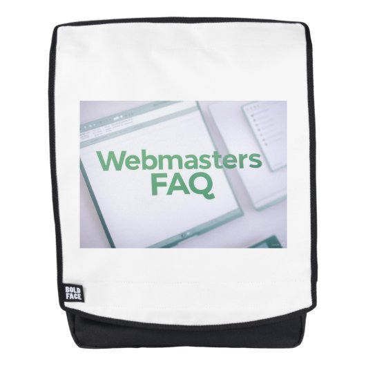 Webmasters FAQ バックパック (正面)