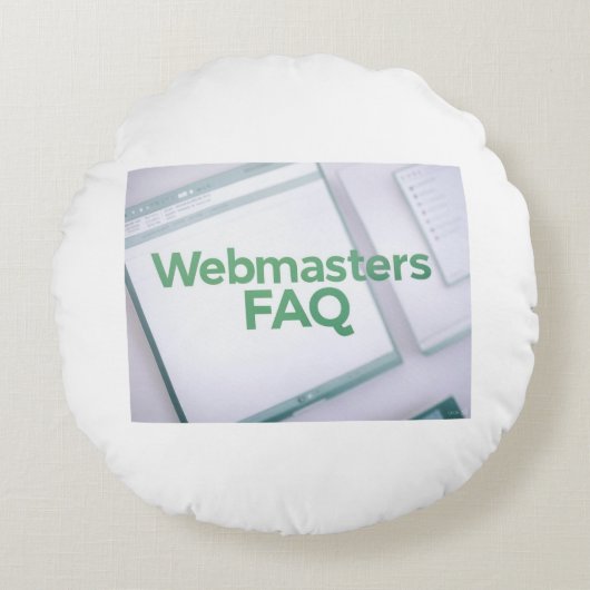 WebMasters FAQ ラウンドクッション (正面)