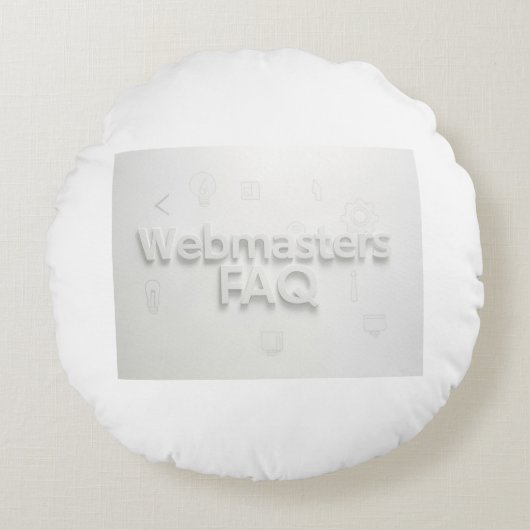 Webmasters FAQ ラウンドクッション (正面)