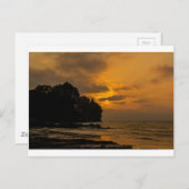 Webster New Yorkのビーチで夕日 ポストカード (正面/裏面)