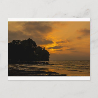 Webster New Yorkのビーチで夕日 ポストカード