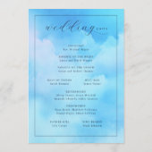 "Wed" Blue Cloudy Sky Ceremony Schedule プログラム (裏面)