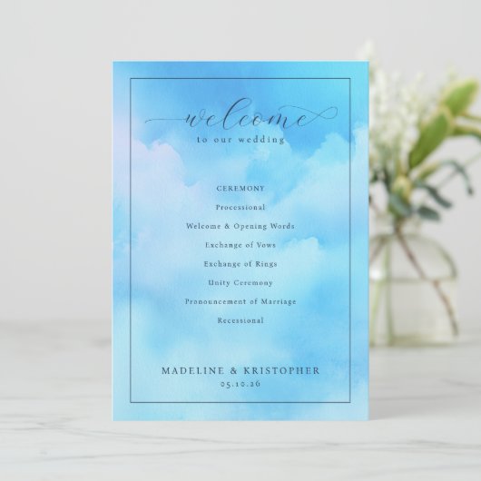 "Wed" Blue Cloudy Sky Ceremony Schedule プログラム (スタンド正面)