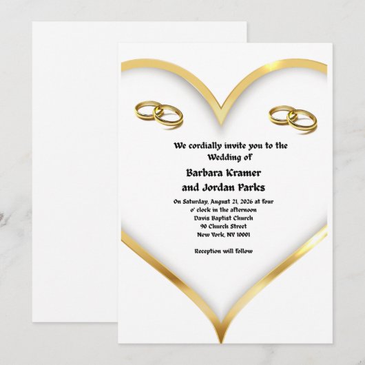 Weddding Invitations 招待状 (正面/裏面)