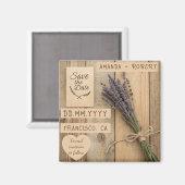 Weddiのパーソナライズされた木製磁石の日付を保存する マグネット (正面/裏面)