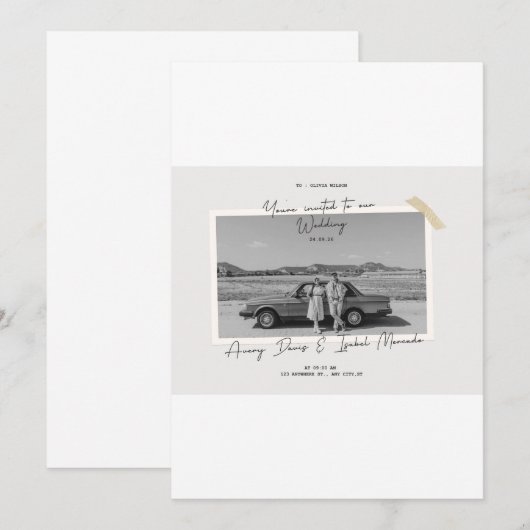 weddimg 招待状 (正面/裏面)