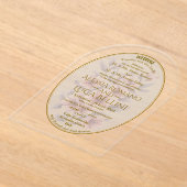 Wedding Acrylic Floral Elegant Minimalist アクリル招待状 (レイダウン)