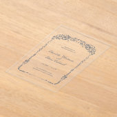 Wedding Acrylic Invitation I Baroque Elegant Frame アクリル招待状 (レイダウン)