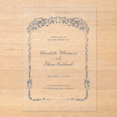 Wedding Acrylic Invitation I Baroque Elegant Frame アクリル招待状 (正面)