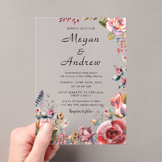 WEDDING Acrylic Invitations アクリル招待状 (インサイチュ (ポータブル))