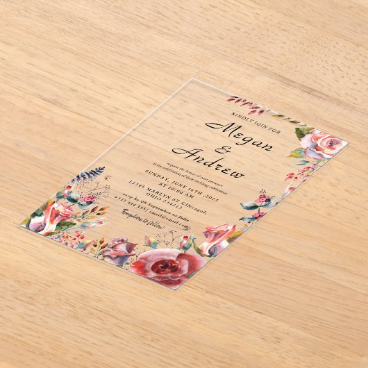 WEDDING Acrylic Invitations アクリル招待状 (レイダウン)