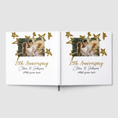 Wedding Anniversary add name year image gold stars ゲストブック (全面)