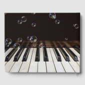 Wedding Anniversary Bubbles on Piano Keys ゲストブック (裏面)