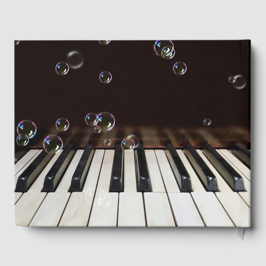 Wedding Anniversary Bubbles on Piano Keys ゲストブック (裏面)