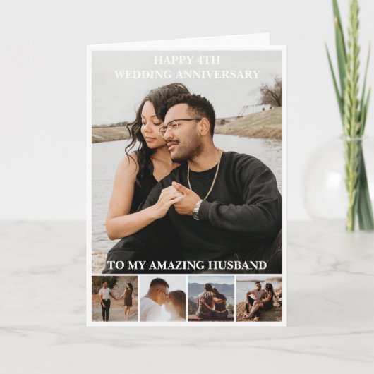 Wedding Anniversary Custom Photo カード (正面)