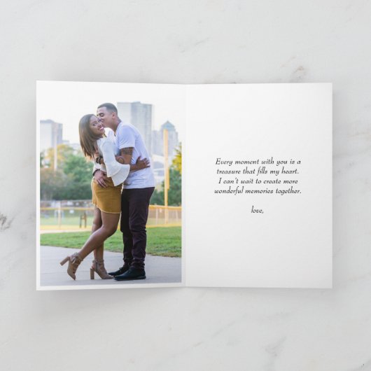 Wedding Anniversary Custom Photo カード (内部)