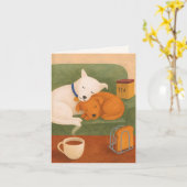 Wedding Anniversary Dog lover card カード (黄色い花)