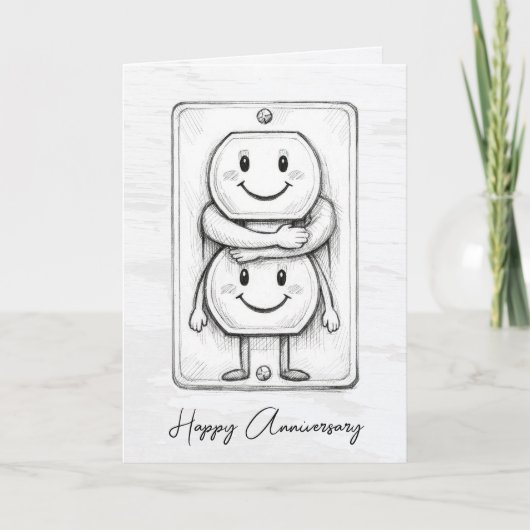 Wedding Anniversary Electrical Socket  カード (正面)