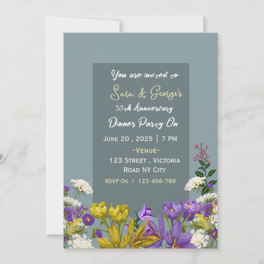 Wedding Anniversary Invitations  招待状 (正面)